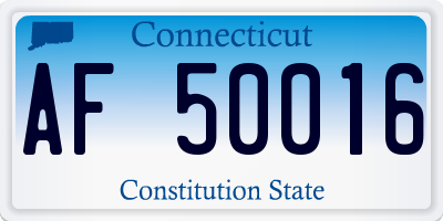 CT license plate AF50016