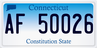 CT license plate AF50026
