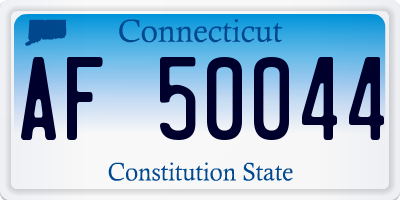CT license plate AF50044