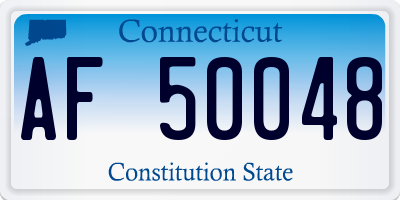 CT license plate AF50048