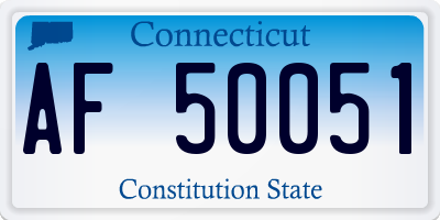 CT license plate AF50051
