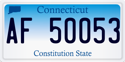 CT license plate AF50053