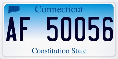 CT license plate AF50056