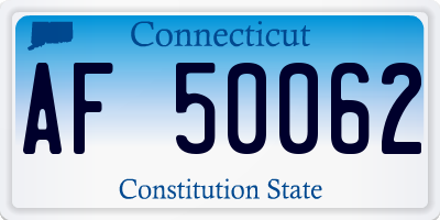 CT license plate AF50062