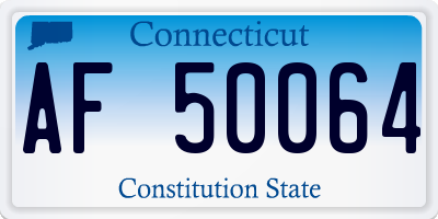 CT license plate AF50064
