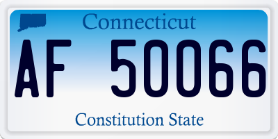 CT license plate AF50066