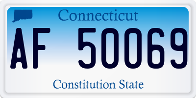 CT license plate AF50069