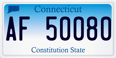 CT license plate AF50080