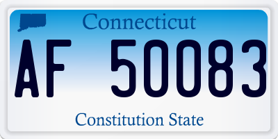 CT license plate AF50083