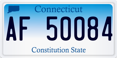 CT license plate AF50084