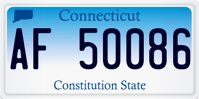 CT license plate AF50086