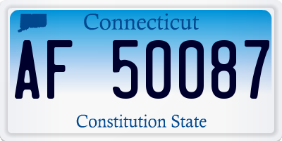 CT license plate AF50087