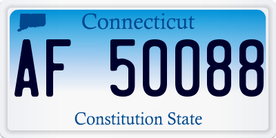 CT license plate AF50088