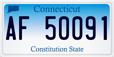 CT license plate AF50091