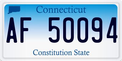 CT license plate AF50094