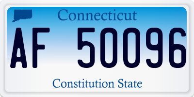 CT license plate AF50096