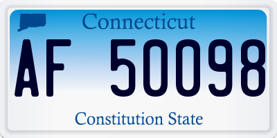 CT license plate AF50098