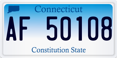 CT license plate AF50108
