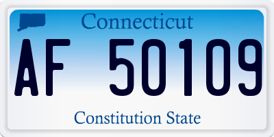 CT license plate AF50109