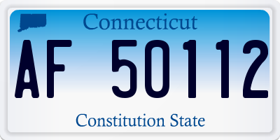 CT license plate AF50112