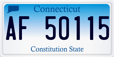 CT license plate AF50115