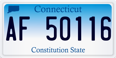 CT license plate AF50116