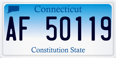 CT license plate AF50119
