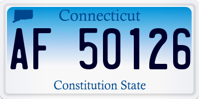 CT license plate AF50126