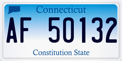 CT license plate AF50132