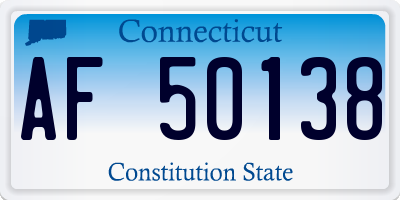CT license plate AF50138