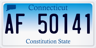 CT license plate AF50141