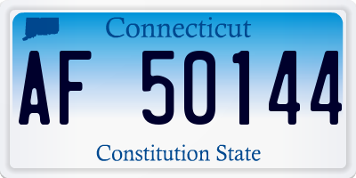 CT license plate AF50144