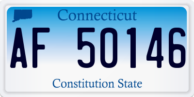 CT license plate AF50146
