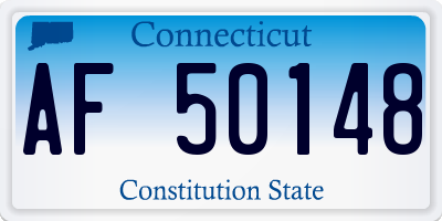 CT license plate AF50148