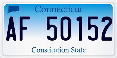 CT license plate AF50152