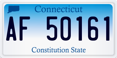 CT license plate AF50161