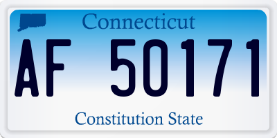 CT license plate AF50171