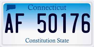 CT license plate AF50176