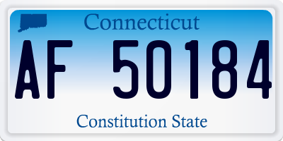 CT license plate AF50184