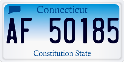 CT license plate AF50185