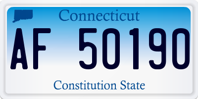 CT license plate AF50190