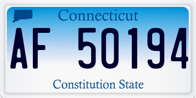 CT license plate AF50194