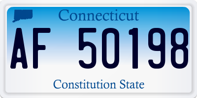 CT license plate AF50198