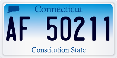 CT license plate AF50211