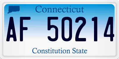CT license plate AF50214