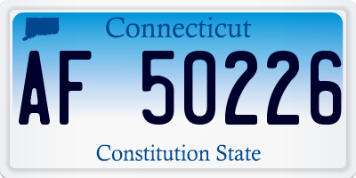 CT license plate AF50226