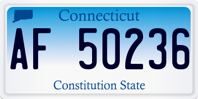 CT license plate AF50236