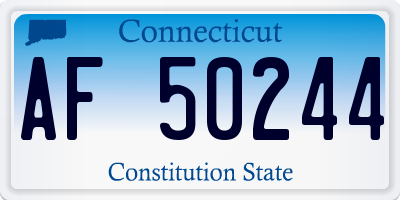 CT license plate AF50244