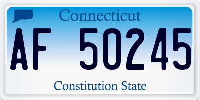 CT license plate AF50245