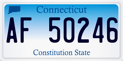 CT license plate AF50246